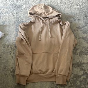 H&M dark beige oversized fit cotton hoodie
